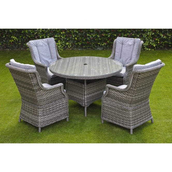 AMALFI 4-SEAT ROUND SET - DARK GREY