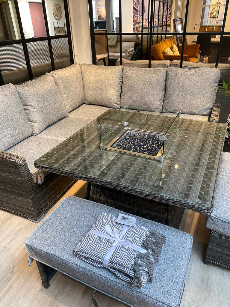 Amalfi Fire Pit Dining Set - Was £2,449 / NOW £1,519